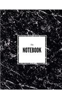 The Notebook: Marble Unlined Notebook - Large Blank Journal (8.5 x 11 inches) - 100 pages, Smooth Matte Cover