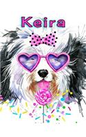 Keira: Personalized Notebook, Journal, Diary, 105 Lined Pages, Large Size Book 8 1/2 X 11