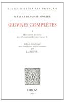 Uvres Completes. Tome I. Premiere Partie
