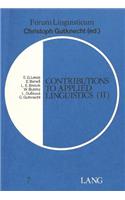 Contributions to Applied Linguistics (II)