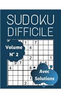 Sudoku Difficile Avec Solutions (Volume 2): 100 Sudoku Difficile Pour Adultes, Gros Caractères, Sudoku 9x9 Niveau Difficile - Diabolique