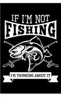 If I'm Not Fishing I'm Thinking About It: 6x9 110 dotted blank Notebook Inspirational Journal Travel Note Pad Motivational Quote Collection