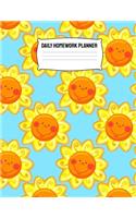 Daily Homework Planner: Monthly School Calendar and Homework List Organizer Elementary, Middle and High School Academic Notebook