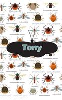 Tony: Bug Insect Draw and Write Journal Notebook 120 Pages 6x9