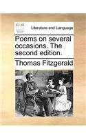 Poems on Several Occasions. the Second Edition.: (English)