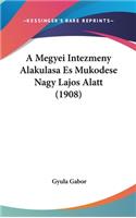 A Megyei Intezmeny Alakulasa Es Mukodese Nagy Lajos Alatt (1908)