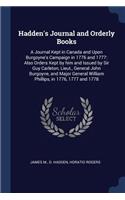 Hadden's Journal and Orderly Books