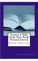 Sermon & Bible Study Note Book