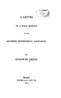 A Letter to a Whig Member of the Southern Independence Association
