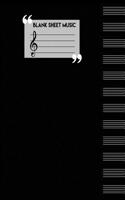 Blank Sheet Music Book: Music Manuscript Notebook - Blank Staff Paper - 12 Stave - 8.5x11 - 104 Pages [All Black Cover Edition] (Blank Sheet Music Paper) Volume.2: Blank Sh
