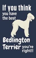 If you think you have the best Bedlington Terrier you're right!!: For Bedlington Terrier Dog Fans