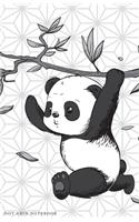 Dot Grid Notebook: Cute Baby Panda Bear in Nature Dotted Journal and Planner, Pretty Dot Notebook and Organizer for Unique and Creative Calendars, To-Do Lists, Drawing