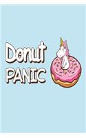 Donut Panic unicorn notebook