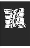 Whiskey Is My Spirit Animal Notebook - Whiskey Journal Planner Drinker