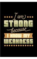 I am strong because i know my weaknes