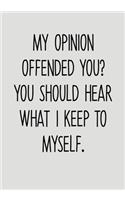 My Opinion Offended You? You Should Hear What I Keep To Myself.
