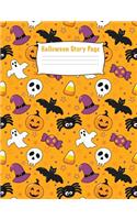 Happy Halloween: Halloween Blank Book for Drawing and Writing Story for Kids, 8.5 x 11 inches