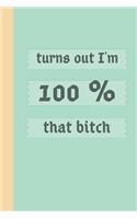 turns out I'm 100% that bitch