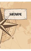 Suriname: Liniertes Reisetagebuch Notizbuch oder Reise Notizheft liniert - Reisen Journal für Männer und Frauen mit Linien