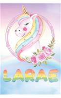 Larae: Want To Give Larae A Unique Memory & Emotional Moment? Show Larae You Care With This Personal Custom Named Gift With Larae's Very Own Unicorn Custom