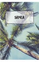 Samoa: Liniertes Reisetagebuch Notizbuch oder Reise Notizheft liniert - Reisen Journal für Männer und Frauen mit Linien