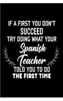 If At First You Don't Succeed... Try Doing What Your Spanish Teacher Told You To