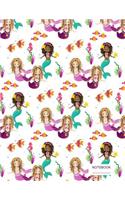 Notebook: Mermaid Pattern (2) Standard College Ruled Paper