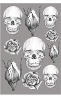 Notebook: Skull Journal 6x9 Lined Notebook 150 Pages