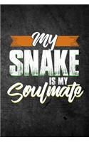 My Snake Is My Soulmate: Funny Reptile Journal For Pet Owners: Blank Lined Notebook For Herping To Write Notes & Writing