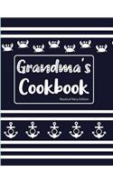 Grandma's Cookbook Nautical Navy Edition
