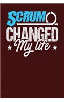 Scrum Changed My Life: Dark Red, Blue & White Design, Blank College Ruled Line Paper Journal Notebook for Project Managers and Their Families. (Agile and Scrum 6 x 9 inch 