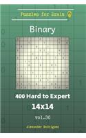 Puzzles for Brain Binary - 400 Hard to Expert 14x14 vol. 30