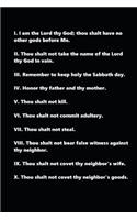 Religious Journal Ten Commandments Traditional Black White: (notebook, Diary, Blank Book)