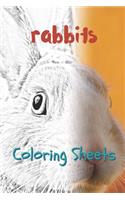 Rabbit Coloring Sheets: 30 Rabbit Drawings, Coloring Sheets Adults Relaxation, Coloring Book for Kids, for Girls, Volume 8