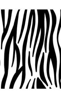 Zebra Print Notebook: 8.5 X 11 202 College Ruled Pages