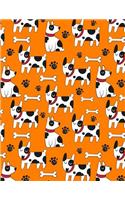 Lined Composition Notebook Journal For School Kids, Students And Teachers - Cute Dog Pattern: 120 Page Ruled School Composition Notebook Journal With Adorable Cute Dog Pattern For Kids or Adults - 8.5 by 11 inches