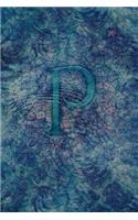 Monogram "p" Any Day Planner Notebook: Scheduler Organizer Datebook(16 Monogram Water 150 Planner)