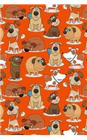 Journal Notebook For Dog Lovers Funny Dogs Pattern 3