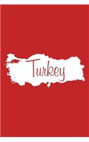 Turkey - Red 101 - Lined Notebook with Margins - 6x9: 101 Pages, Medium Ruled, 6 X 9 Journal, Soft Cover
