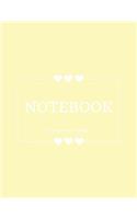 Notebook Extra Large: Cream: Notebook 8.5 X 11: Notebook 400 Pages
