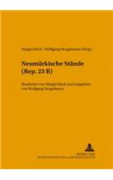 Neumaerkische Staende (Rep. 23 B): Bearbeitet Von Margot Beck Und Eingeleitet Von Wolfgang Neugebauer