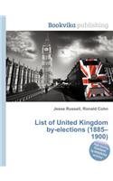 List of United Kingdom By-Elections (1885-1900)