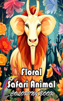 Floral Safari Animal Coloring Book