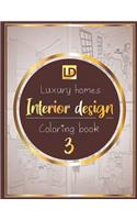 Interior design coloring book Luxury homes 3