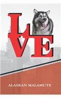 Alaskan Malamute: Dog Love Park Weekly Planner Notebook Book Is 120 Pages 6x9