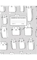 Handwriting Practice Sheets: Cute Blank Lined Paper Notebook for Writing Exercise and Cursive Worksheets - Perfect Workbook for Preschool, Kindergarten, 1st, 2nd, 3rd and 4th Gr