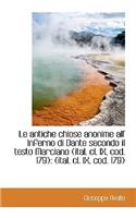 Le Antiche Chiose Anonime All' Inferno Di Dante Secondo Il Testo Marciano (Ital. CL. IX, Cod. 179