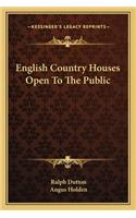 English Country Houses Open To The Public
