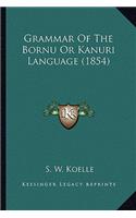 Grammar of the Bornu or Kanuri Language (1854)