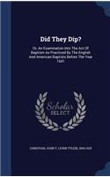 Did They Dip?
